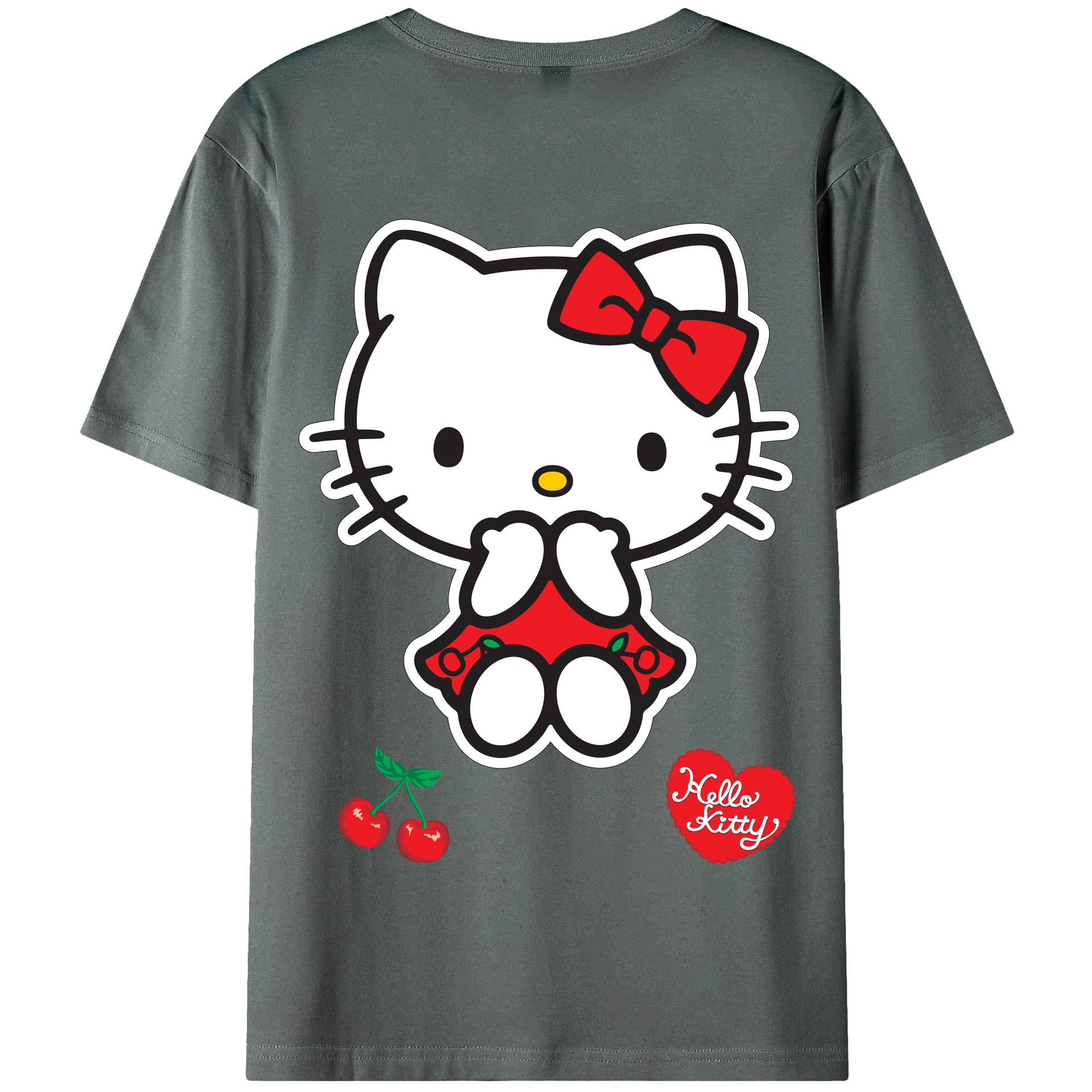 （画像用） Hello Kitty ハローキティ 綿100％半袖Tシャツ（背面プリント）